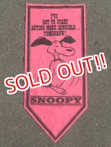 画像: ct-160519-11 PEANUTS / 60's Banner "Snoopy" Pink