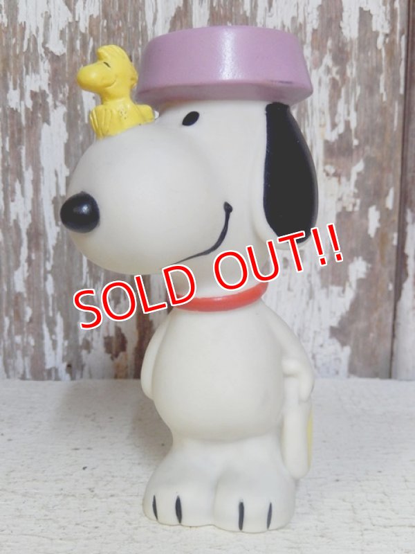 画像1: ct-160601-23 Snoopy / 80's Vinyl Squeak Toy "Snoopy & Woodstock"