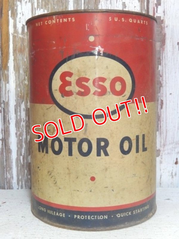 画像1: dp-160601-07 Esso / 60's Motor Oil Can