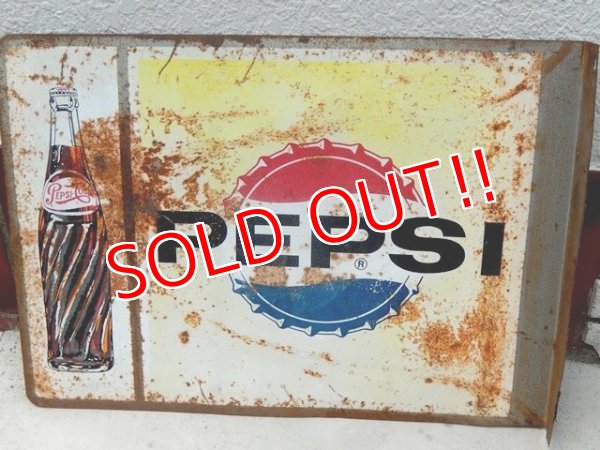 画像4: dp-160706-01 PEPSI / 60's W-side Metal Sign