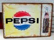 画像1: dp-160706-01 PEPSI / 60's W-side Metal Sign