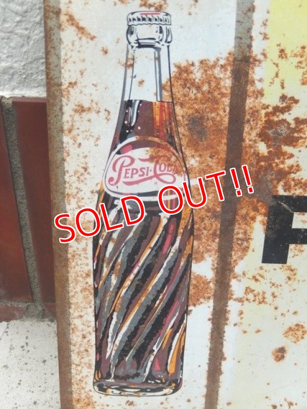 画像6: dp-160706-01 PEPSI / 60's W-side Metal Sign