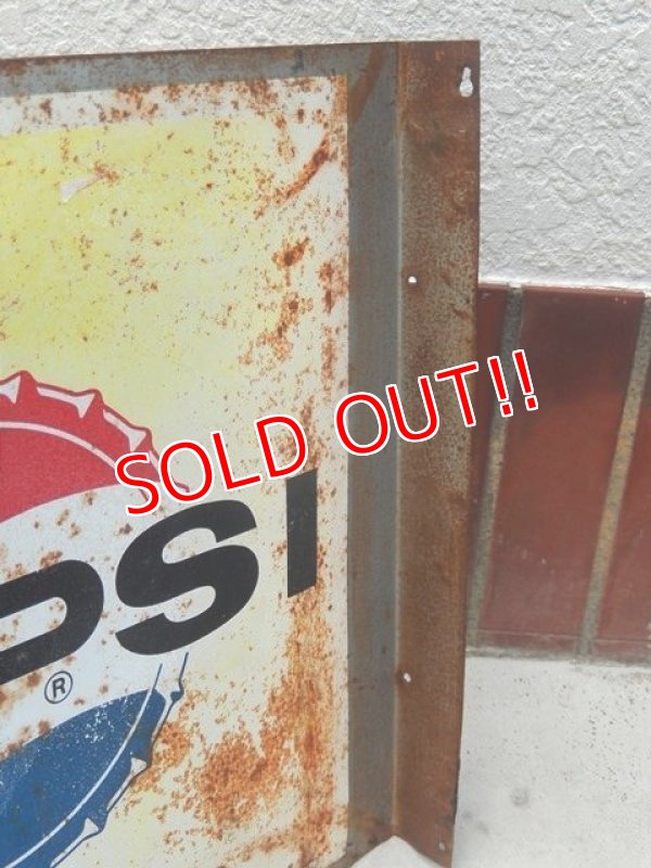 画像7: dp-160706-01 PEPSI / 60's W-side Metal Sign