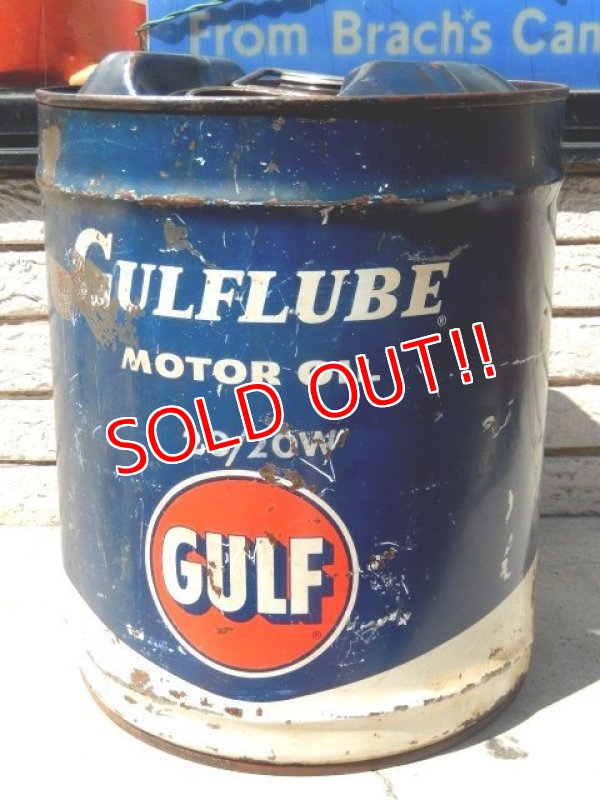 画像1: dp-160901-03 GULF / 60's 5 Gallon Oil Can