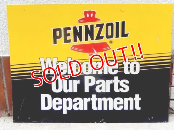 画像1: dp-160823-12 Pennzoil / 90's W-side Plastic Sign