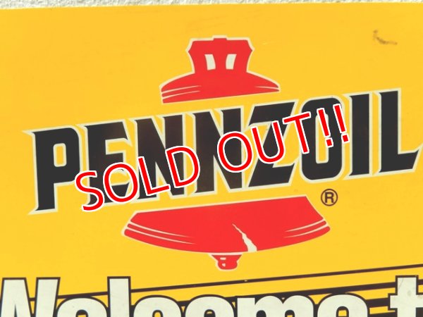 画像2: dp-160823-12 Pennzoil / 90's W-side Plastic Sign