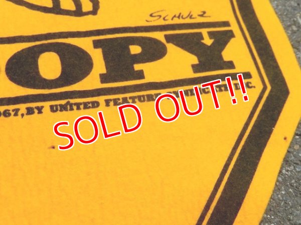 画像4: ct-160901-38 PEANUTS / 60's Banner "Snoopy" Yellow