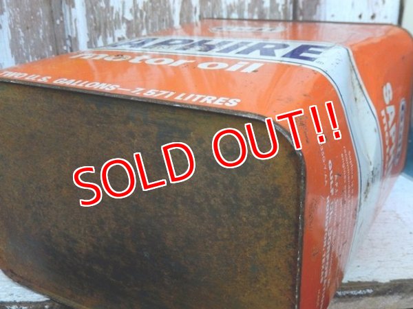 画像8: dp-161101-10 Gulf / 60's-50's Saphire Two U.S Gallons Motor Oil Can