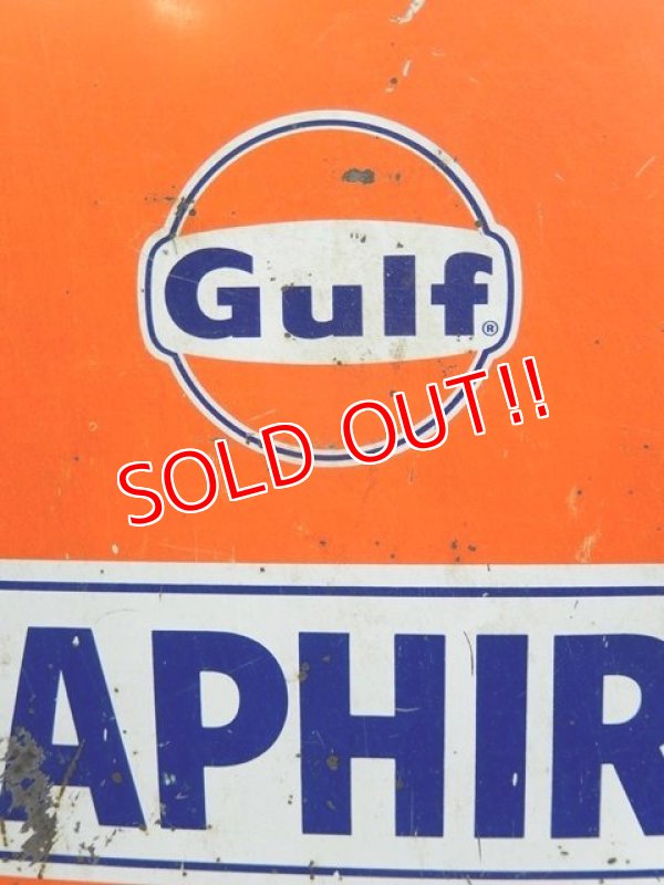 画像2: dp-161101-10 Gulf / 60's-50's Saphire Two U.S Gallons Motor Oil Can