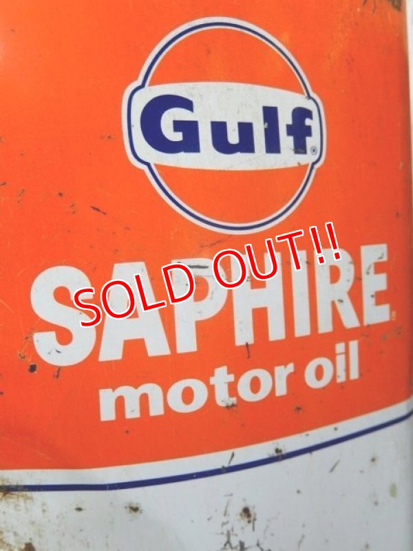 画像6: dp-161101-10 Gulf / 60's-50's Saphire Two U.S Gallons Motor Oil Can