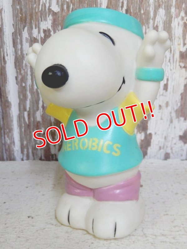 画像1: ct-161110-12 Snoopy / 80's Vinyl Squeak Toy "Aerobics"