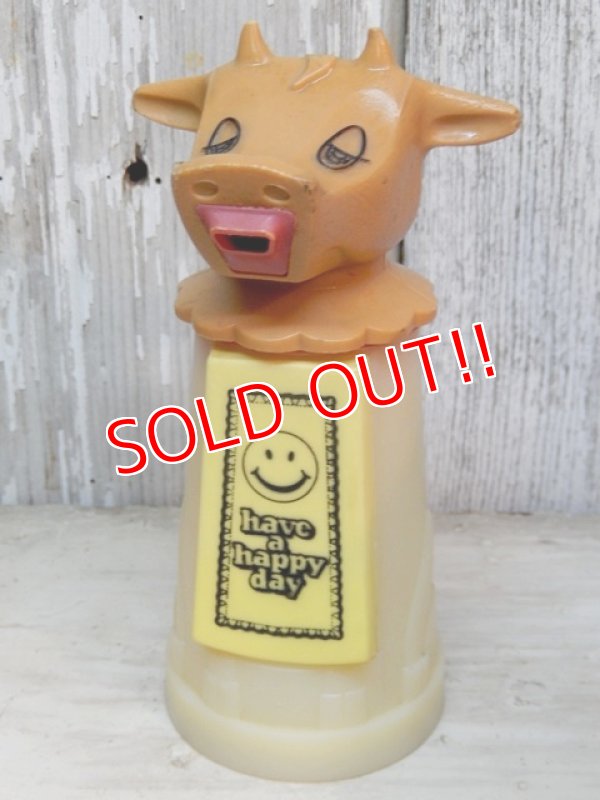 画像1: dp-161218-20 Whirley / 60's-70's Moo-Cow Creamer "Have a Happy Day"