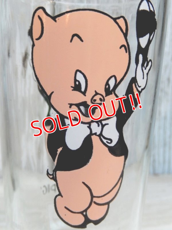 画像2: gs-170111-02 Porky Pig / PEPSI 1973 Collector series glass (short)