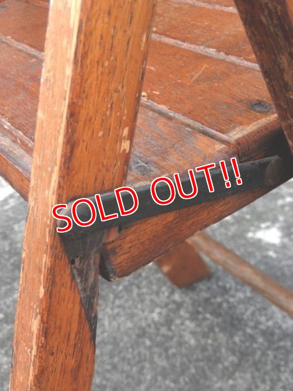画像7: dp-170111-22 Vintage Wood Folding Chair