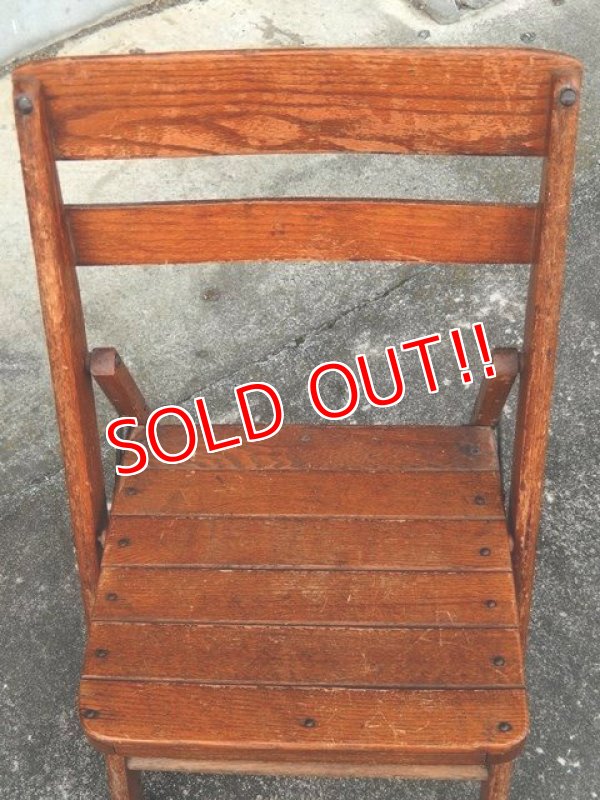 画像2: dp-170111-22 Vintage Wood Folding Chair