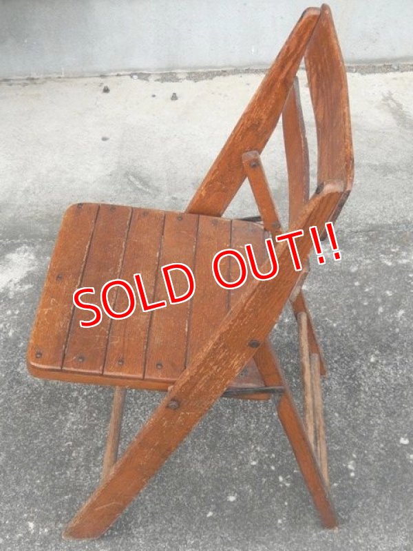 画像4: dp-170111-22 Vintage Wood Folding Chair