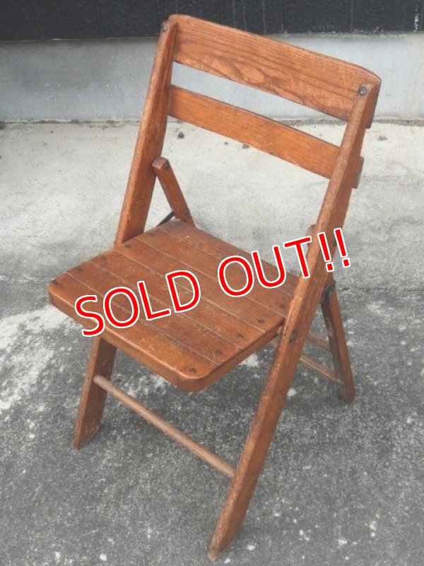 画像1: dp-170111-22 Vintage Wood Folding Chair