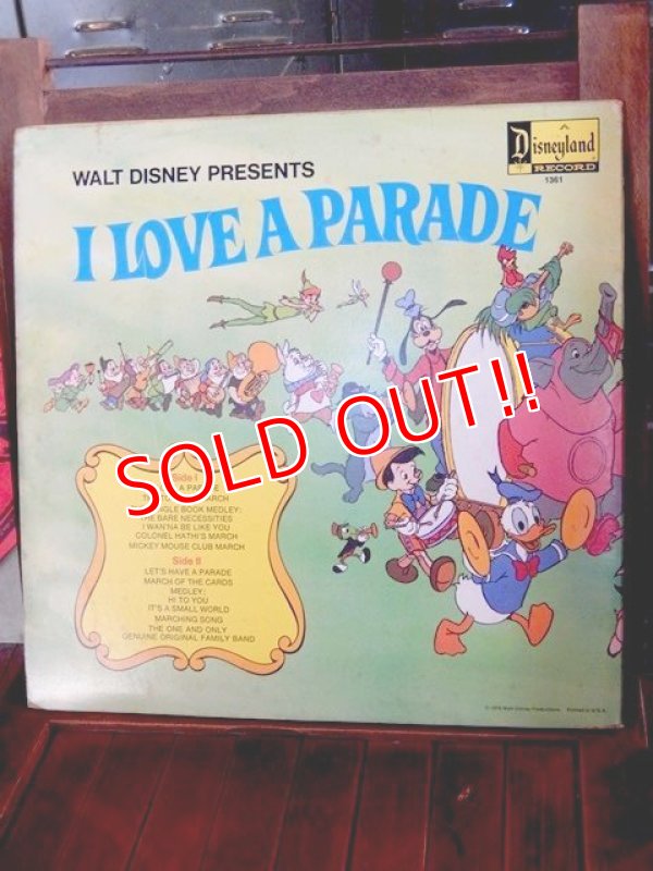 画像4: ct-170301-05 Walt Disney Presents / I LOVE A PARADE 70's Record