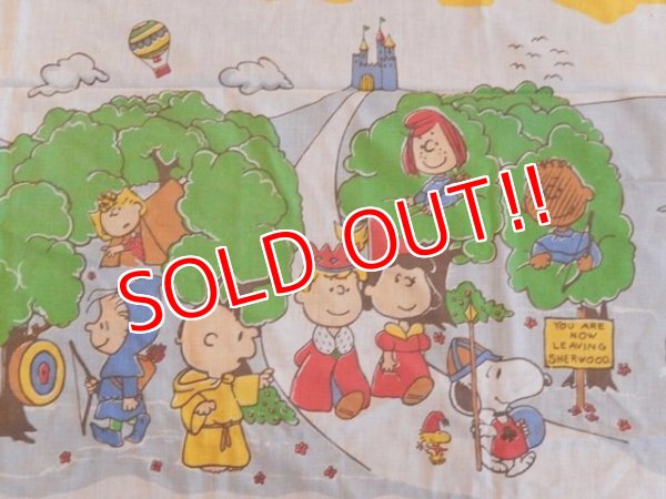 画像2: ct-170305-07 PEANUTS / 70's Flat Sheet (Twin)