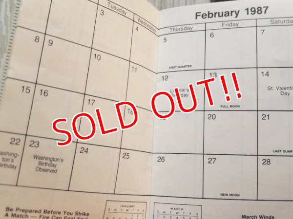 画像3: ct-161218-23 Smokey Bear / 1987 Appointment Book