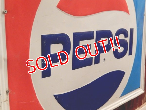 画像2: dp-121107-04 PEPSI / 1977 Metal Sign