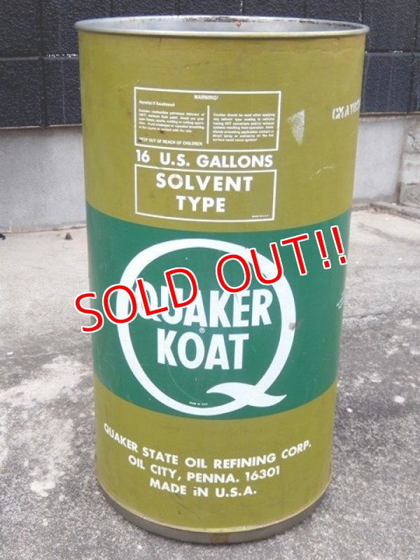 画像1: dp-170403-07 Quaker Koat / 1980's 16 U.S.Gallons Oil Can