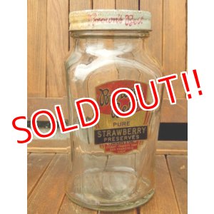画像: dp-170422-29 Brown's Best / Vintage Strawberry Preserves Glass Jar
