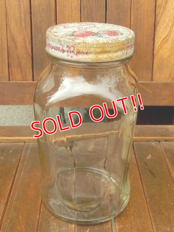 画像3: dp-170422-29 Brown's Best / Vintage Strawberry Preserves Glass Jar