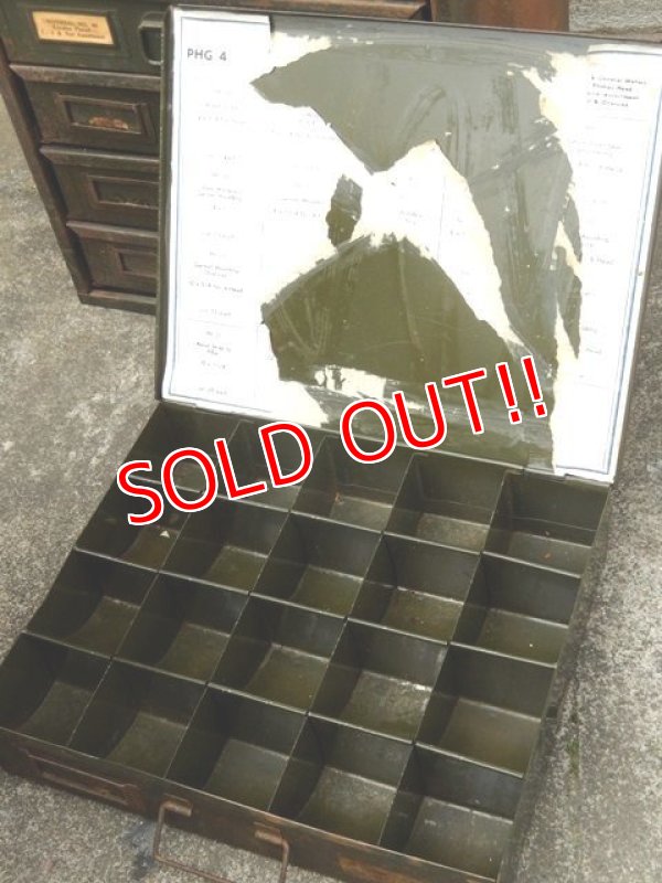 画像6: dp-170422-27 Vintage Metal Parts Cabinet