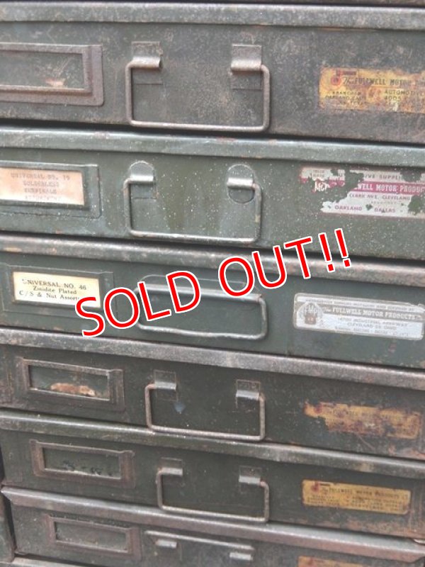 画像2: dp-170422-27 Vintage Metal Parts Cabinet