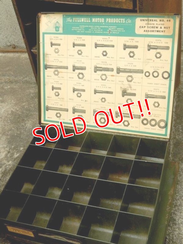 画像4: dp-170422-27 Vintage Metal Parts Cabinet