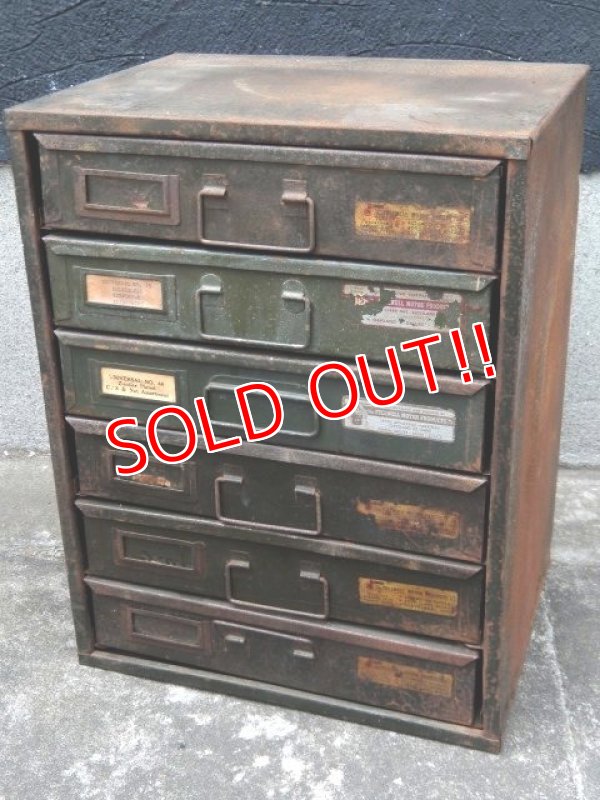 画像1: dp-170422-27 Vintage Metal Parts Cabinet
