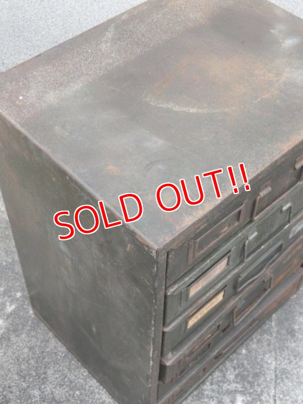画像12: dp-170422-27 Vintage Metal Parts Cabinet