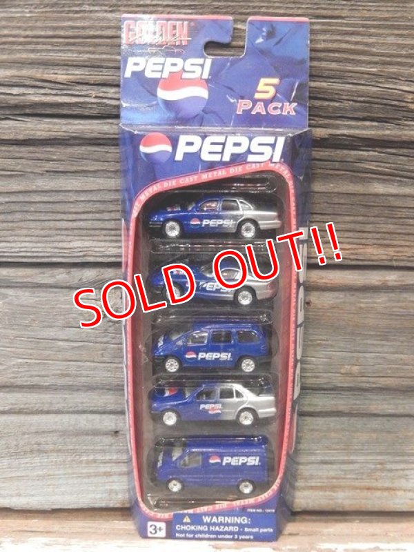 画像1: dp-170404-07 Golden Wheels / PEPSI Die Cast Metal Car 5Pack