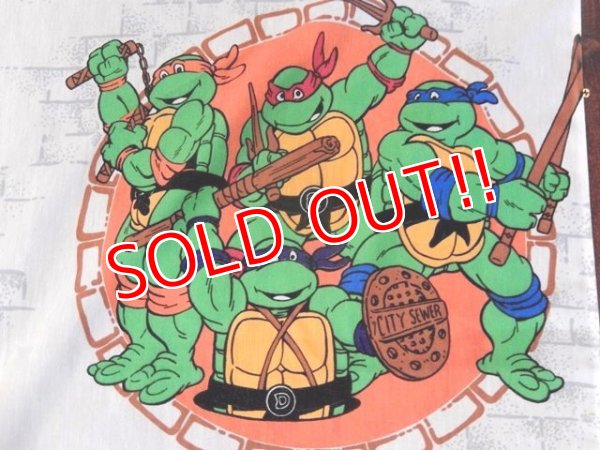 画像3: ct-170511-07 Teenage Mutant Ninja Turtles / 1990's Flat Sheet (Twin size)
