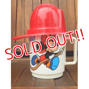 画像: ct-170511-25 Mickey Mouse & Goofy / Disneyland 1970's Firefighter Plastic Mug