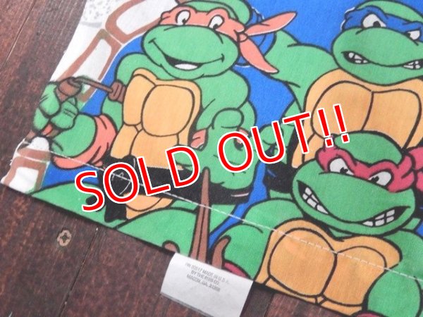 画像8: ct-170511-07 Teenage Mutant Ninja Turtles / 1990's Flat Sheet (Twin size)