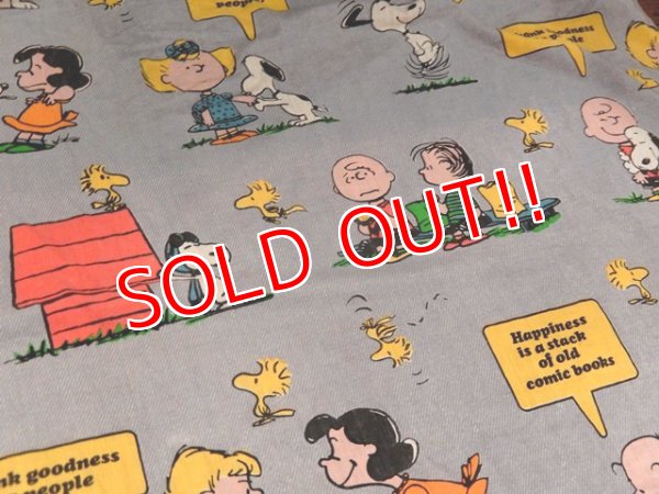 画像2: ct-170601-12 PEANUTS / 1970's Flat Sheet (Twin)