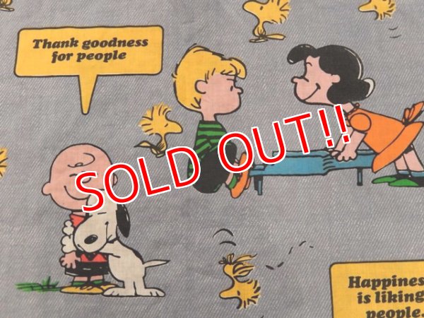 画像3: ct-170601-12 PEANUTS / 1970's Flat Sheet (Twin)