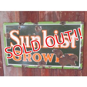 画像: dp-170601-07 Sunkist / 1930's-1940's Porcelain Sign