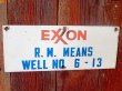画像1: dp-170601-12 EXXON / 1960's Metal Sign