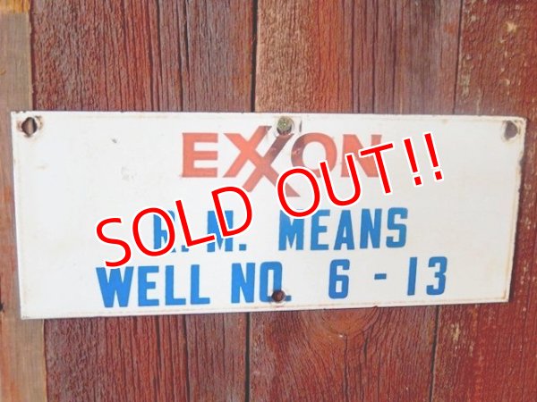 画像1: dp-170601-12 EXXON / 1960's Metal Sign