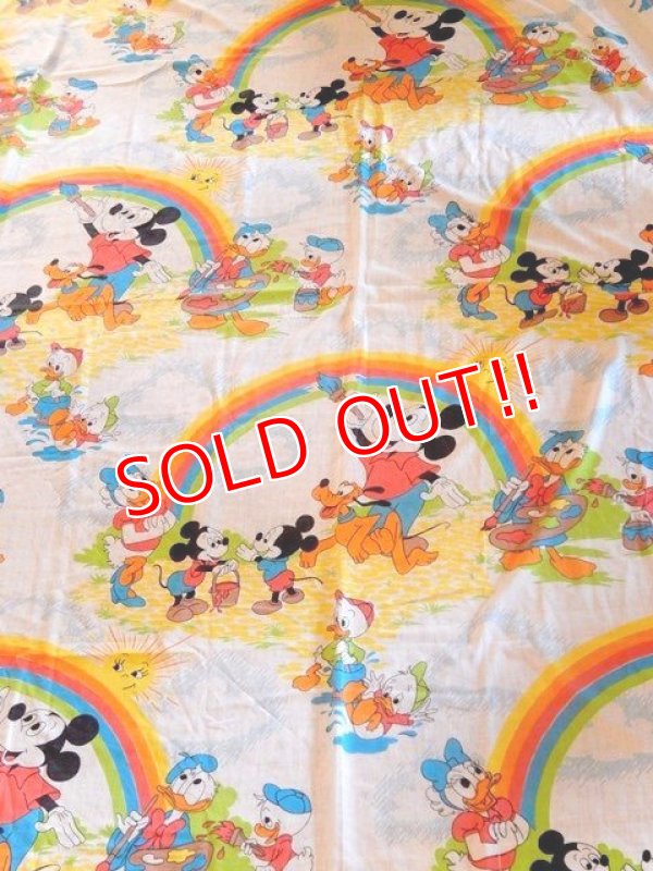 画像1: ct-170605-51 Walt Disney's / 1970's Flat Sheet (Twin)