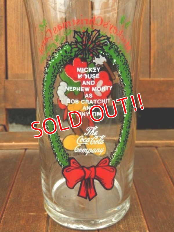 画像4: gs-170605-01 Mickey Mouse & Morty / Coca Cola "Mickey's Christmas Carol" 1982 Glass