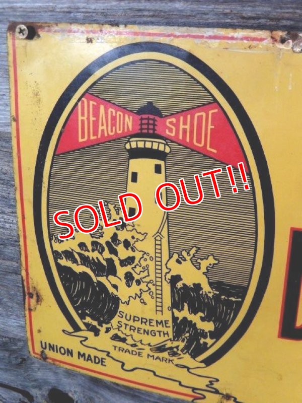 画像2: dp-170701-10 Beacon Shoe / 1930's-1940's Tin Sign