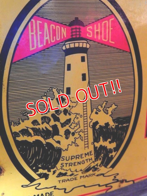 画像3: dp-170701-10 Beacon Shoe / 1930's-1940's Tin Sign