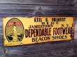 画像1: dp-170701-10 Beacon Shoe / 1930's-1940's Tin Sign