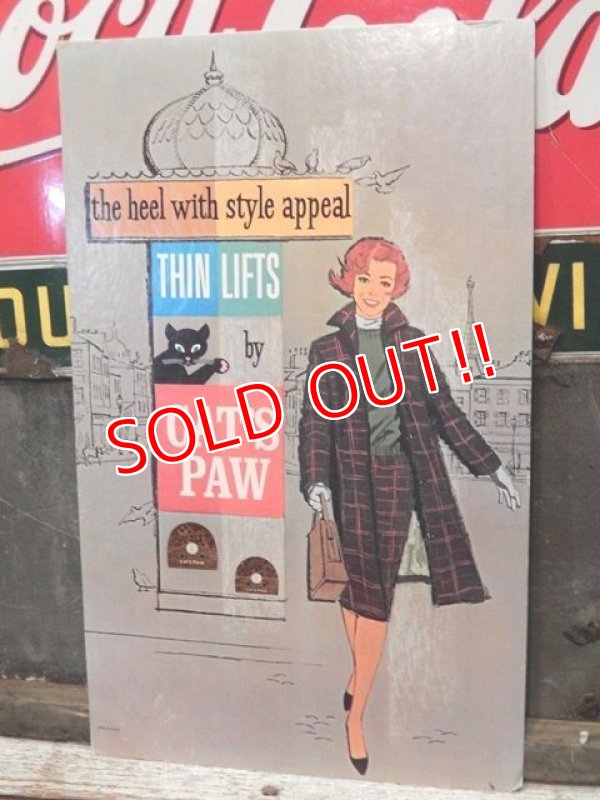 画像1: dp-170701-26 Cat's Paw / 1950's-1960's Cardboard Sign