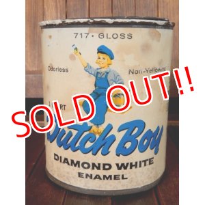 画像: dp-170803-29 Dutch Boy / Vintage Diamond White Enamel Can