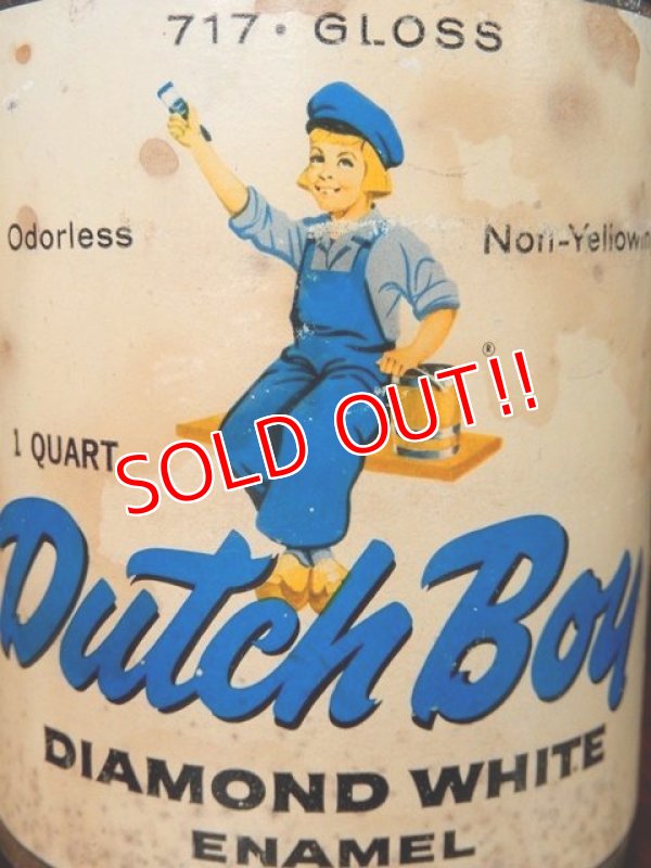 画像2: dp-170803-29 Dutch Boy / Vintage Diamond White Enamel Can